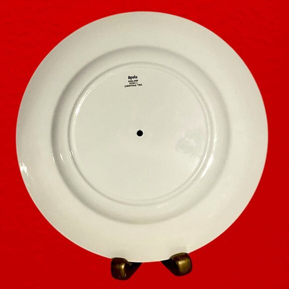 Spode Christmas Tree S3324 Single Tier Tidbit Tray with Box England Retired - Picture 6 of 15